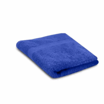 blue hand towel